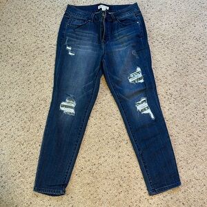 Artisan NY distressed sequin jeans